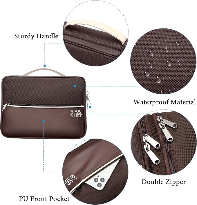 SELLYFELLY Electronics Travel Organizer, Double Layer Cable Organizer Bag Watreproof Electronics Accessories Storage Bag for Cord, Charger, Phone, Power Bank, Kindle, Hard Drive - Image 4