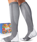 Comfortable Cotton Compression Socks | 20-30mmHg Ankle Arch Support Socks, Breathable Extra Cushion for Flying Travel Nurse, Graduated Support for Women Men by Lalapapa