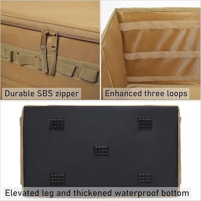 Tactical Camping Storage Bag Utility Tote Bag Camping Kitchen Organizer with Axe Holder & Shoulder Strap - Image 5