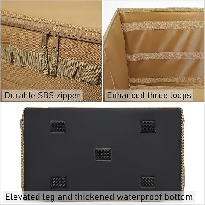 Tactical Camping Storage Bag Utility Tote Bag Camping Kitchen Organizer with Axe Holder & Shoulder Strap - Image 5