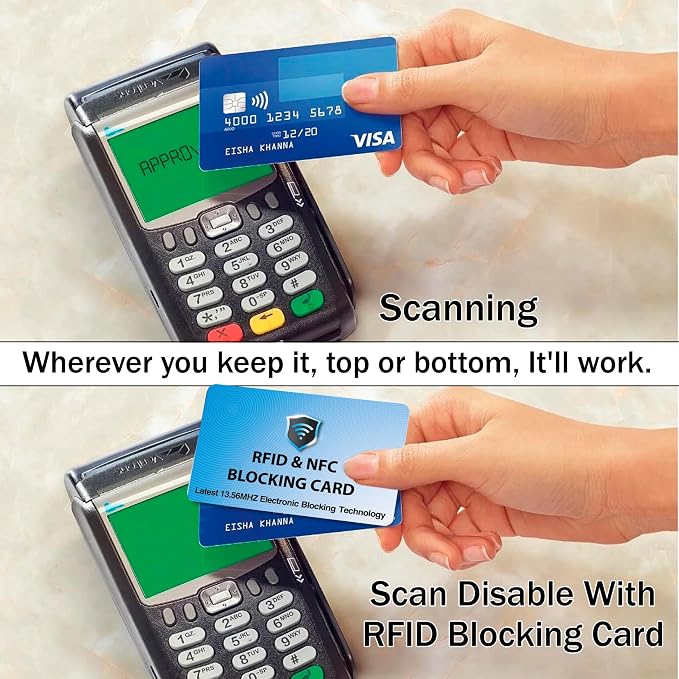 SaiTech IT 10 Pack RFID Blocking Card for Credit Debit ID Card, Sky Blue | Slim Anti-Theft Contactless NFC RFID Blocker Protector, Easily Fit into Wallet and Purse, for Men & Women - Image 4