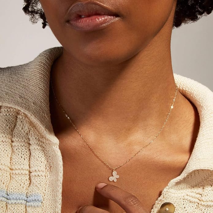Gold Necklace for Women, Dainty Charm Pendant Necklace Jewelry Gift | 14K Gold Plated, Cute, Delicate, Adults, Non Tarnish, Hypoallergenic, Accessories - Image 2