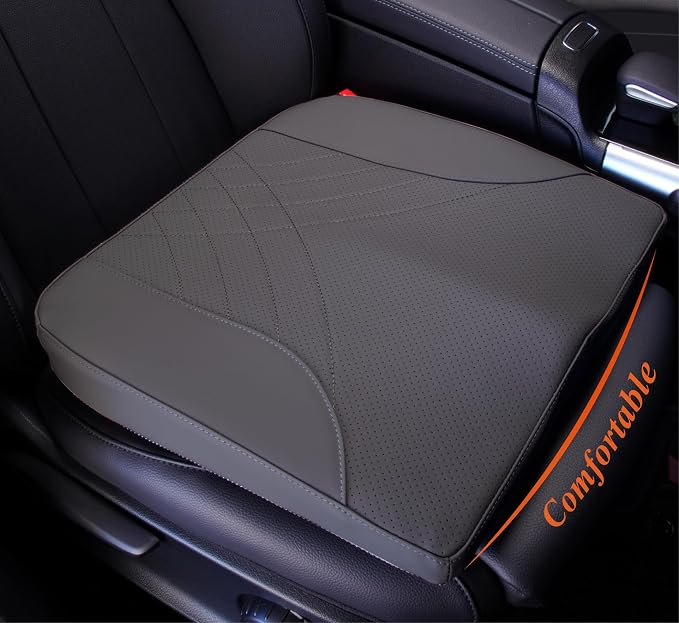 kingphenix Memory Foam Car Seat Cushion for Driving Comfort and Office Use | Coccyx and Lower Back Pressure Relief, Non-Slip Seat Cushion for Car, Truck, SUV, Long Drives and Office Chair, Dark Gray by kingphenix