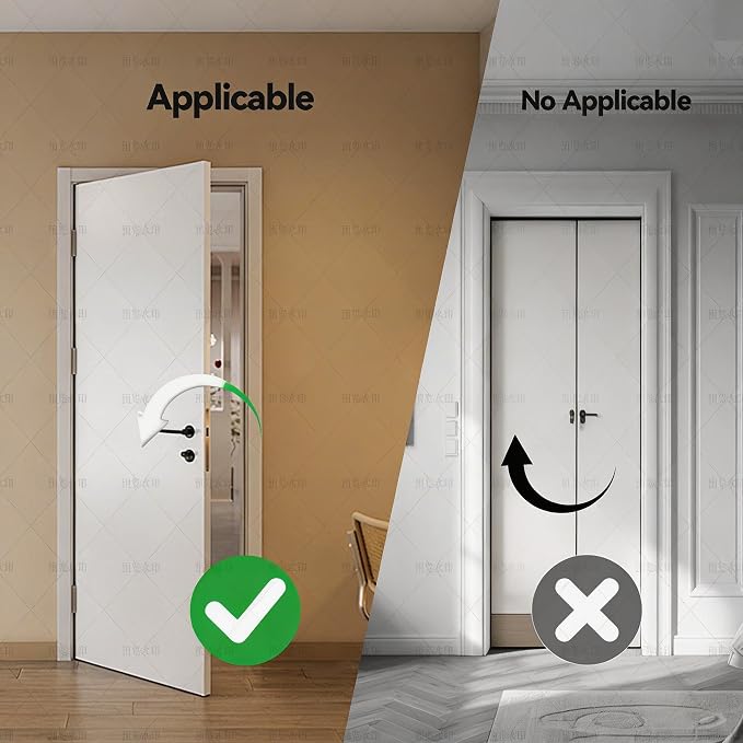 Portable Door Stopper, Aluminum Alloy Anti-Slip Safety Device, Suitable for Personal Protection During Travel or Apartment Living.(White) - Image 5
