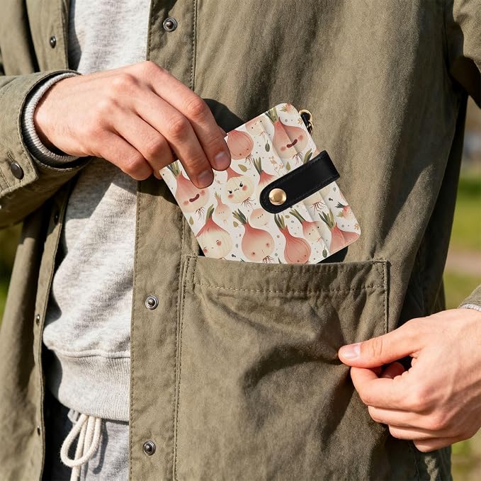 Cartoon Cute Onion Women's Wallets RFID Blocking,Credit Card Holder Bifold Wallet,Slim Card Cases,PU Leather Travel Wallet for men Girls - Image 7