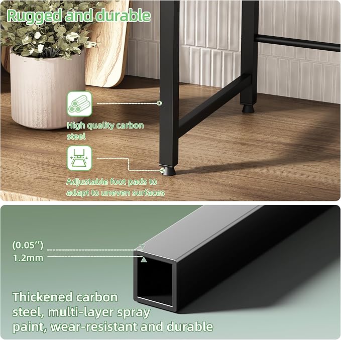 2 Tier Expandable Microwave Stand countertop,Microwave Oven Rack | microwave shelf with Cutting Board Holder and Knife Holder, storage shelves for pans &appliances,8 Hooks,55lbs max load,Black - Image 5