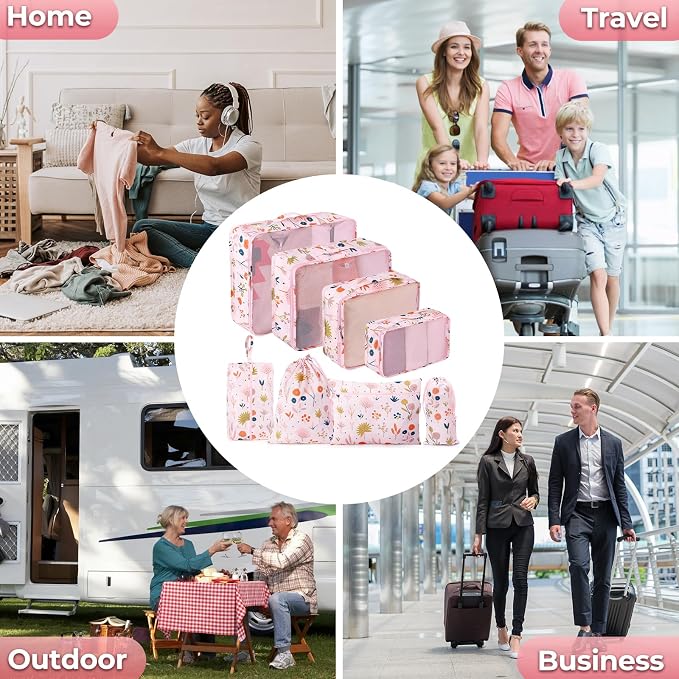 MissBoy Packing Cubes for Kids, 8 Pcs Set of Packing Cubes for Carry on Suitcase Organizer Bags, Kids Packing Cube, Waterproof Travel Essentials for Girls and Boys | Kids Compression Packing Cubes, Breathable Material Space Saving Waterproof Various Si... - Image 6
