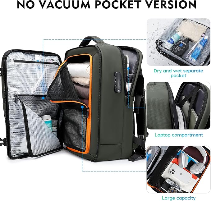 BANGE Travel Backpack with TSA lock version can hold 15.6 inch Laptop suitable Daily Commute and Overnight Flight Approved Anti-theft Bag - Image 2