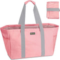 BALEINE Soft 9 Gallon Extra Large Utility Tote, Foldable Reusable Storage Bag (Peach Pink) by BALEINE