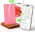 2026 [Apple MFi Certified] (iOS Only) Wallet Tracker Card, Rechargeable Thin Finder, Works with Apple Find My (iOS Only), Item Locator for Luggage Tags, Passports, Phone (Pink, 1) by eirix