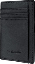 Chelmon Slim Wallet for Men, Minimalist Front Pocket RFID Blocking Credit Card Holder by Chelmon