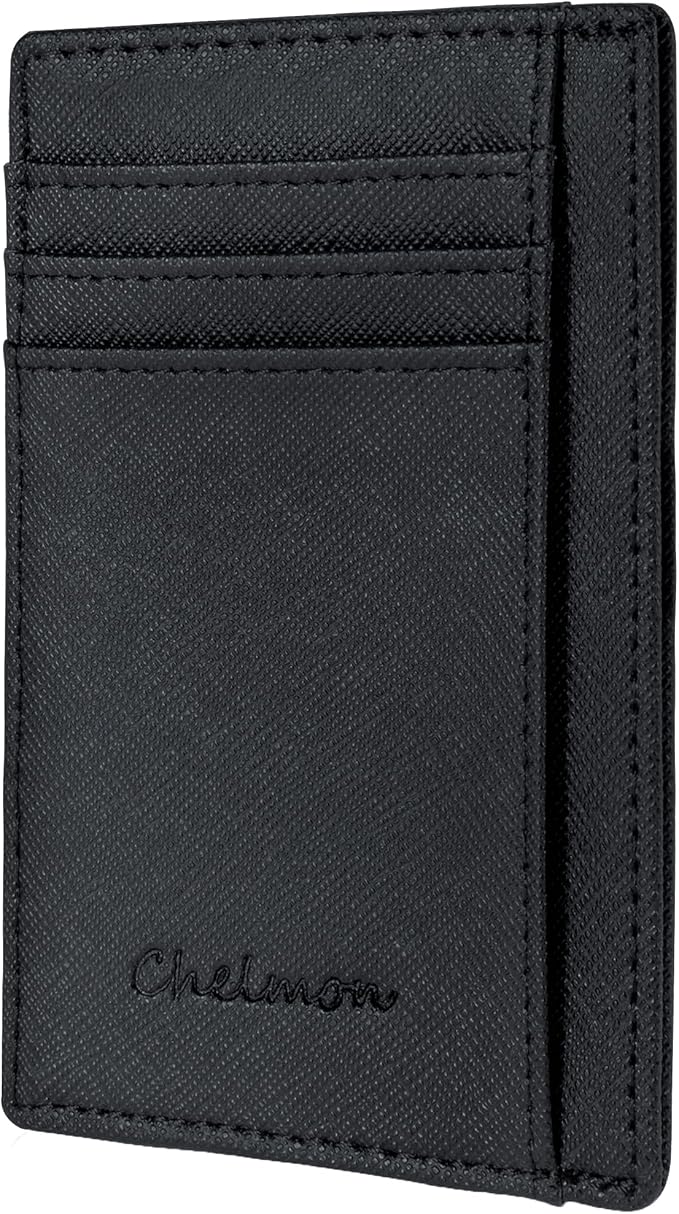 Chelmon Slim Wallet for Men, Minimalist Front Pocket RFID Blocking Credit Card Holder by Chelmon