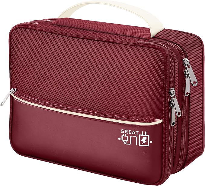 SELLYFELLY Electronics Travel Organizer, Double Layer Cable Organizer Bag Watreproof Electronics Accessories Storage Bag for Cord, Charger, Phone, Power Bank, Hard Drive - Image 8
