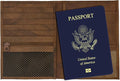 Antique Saddle RFID Genuine Leather Passport Wallet by 123CheapChecks