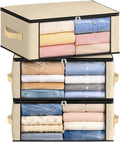 35L Closet Organizers, Foldable Under Bed Storage Containers | Storage Bags with Zippers,Window and Handles for Organizing Bedroom, Closet, Clothing,Organization with Handle by Fabtotes