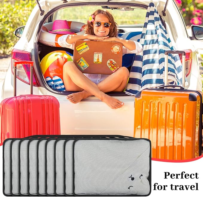 Tudomro 12 Pcs Large Packing Cubes Luggage Organizers for Suitcase Mesh Travel Organizer Bags Travel Packing Organizers for Traveling Camping Hiking - Image 5