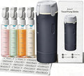 4 in 1 Travel Dispenser Bottle,4 Pack 30ML Travel Bottles for Toiletries, Leak Proof Travel Size Containers (Black, OneSize) by Unknown