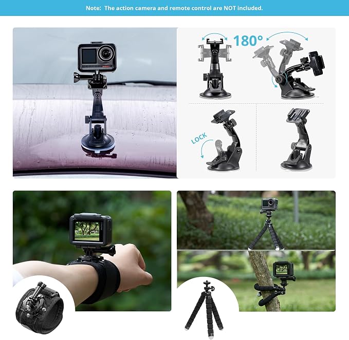 AKASO 42 in 1 Action Camera Accessories Kit for EK7000/EK7000 Pro/Brave 4/Brave 4 pro/Brave 7 LE/Brave 7/Brave 8/V50X/V50 Pro/V50 Elite/GoPro Hero 13 12 11 10 9 - Image 7