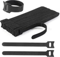 Nettbe Reusable Cable Ties, 60 PCS 8 Inches Adjustable Cord Straps Wire Organizer Cord Wrap and Hook Loop Cable Management by Nettbe