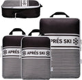 Apres Ski Packing Cubes Organizer Bags for Suitcase & Backpack, Compression Packing Cubes for Travel, Lightweight Luggage Organizers, Travel Cubes, Vacation Essentials, 3pc Set, Black Apres Ski by Unknown