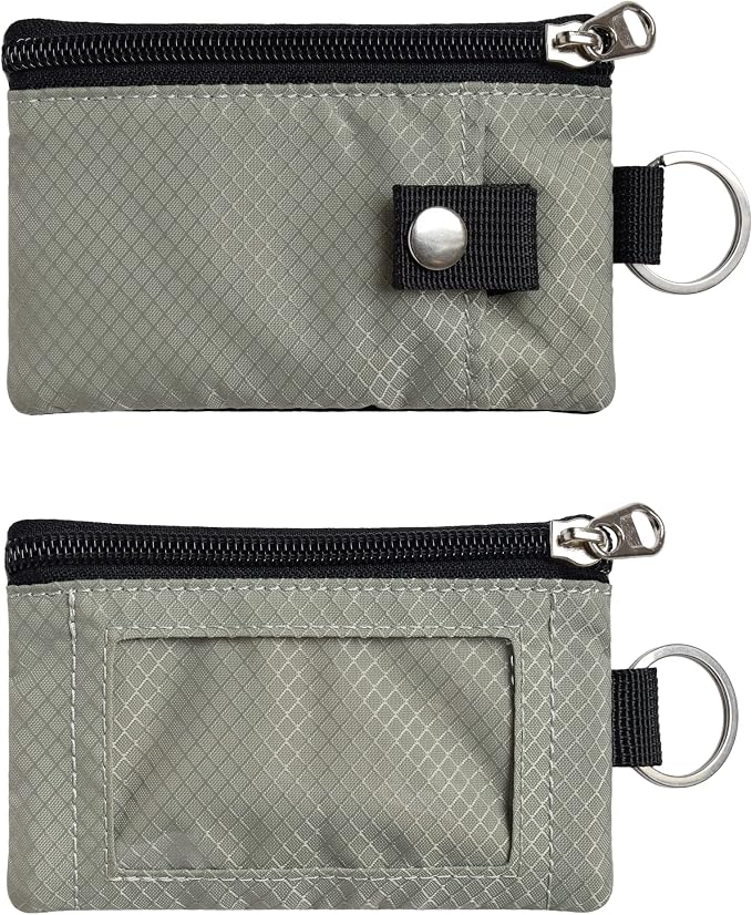 CHENSPRX Minimalist RFID Blocking Small Wallet with ID Window,WaterResistant Zip Id Case Wallet with Lanyard Keychain for Cards,Cash,Travel,Women,Men - Image 4