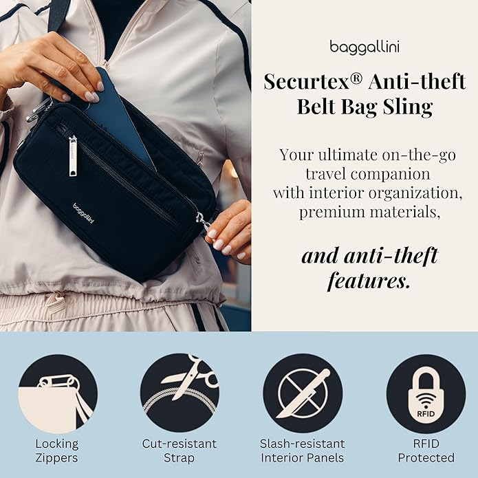 Baggallini Securtex Anti-Theft Belt Bag - Image 2