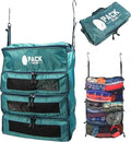 Hanging Carry-On Organizer - Our Fitted Hanging Luggage Organizer Perfectly Fits Any Carry On - Our Packing Cubes For Travel Use Mesh Windows to Make Finding Clothes Easy (Green, M) by PackGear