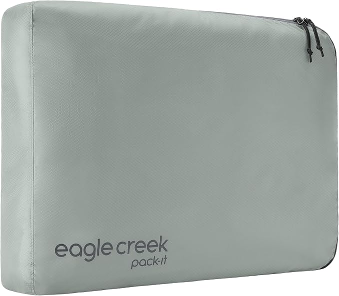 Eagle Creek Pack-It Isolate Cube, Large, Storm Grey | Clothes Packing Cube for Maximizing Luggage Space, Angled Zippered Opening, Convenient Top Handle, Water-Resistant by EagleCreek