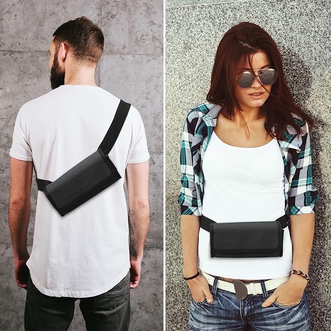 2 Set Euro Coin Holders Fanny Pack with Banknote Dispenser, Waiter's Purse, Coin Sorter, Organizer, Storage Bag with Belt for Waitress, Server, Collector, Cashier, Change, Black - Image 6