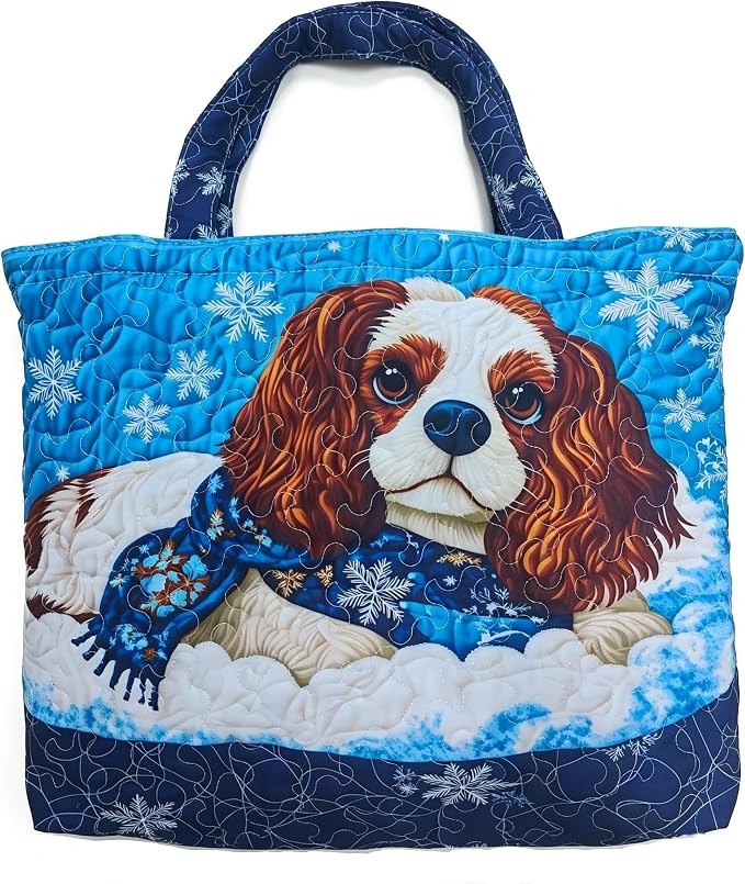 Women's Quilted Tote Bag – Lightweight Large Capacity Foldable for Travel | 20.87" L x 15.75" H - Image 6