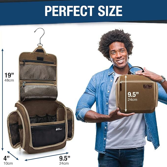 D&D Wanderlust D&D Hanging Travel Toiletry Bag for Men and Women – Cosmetics, Makeup and Toiletries Organizer Kit with 10 Compartments - Image 2
