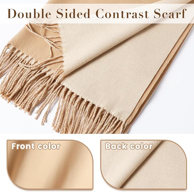 maamgic Women's Scarf Pashmina Shawls Blanket Scarf for Evening Dress | Soft Viscose Blend ,Lightweight,Large Scarf with Cozy Cashmere-Feel, Perfect For Weddings,Cruise Travel & Flights - Image 2