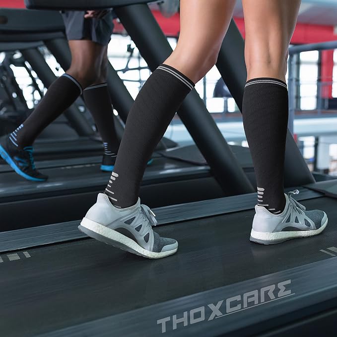 Compression Socks for Women Men 20-30 mmHg, Knee High Support Circulation Sock for Travel Sport Medical (1or 2Pair) - Image 3