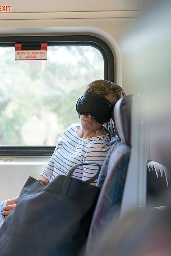 Lewis N. Clark Comfort Sleep Mask | Eye Mask for Travel | Comfortable & Breathable | Light Blocking & Adjustable | Black - Image 6