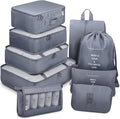 Mossio 9 Set Packing Cubes with Shoe Bag & Electronics Bag - Luggage Organizers Suitcase Travel Accessories by Mossio