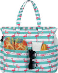 Trifabricy Beach Bags for Women, Waterproof Large Tote Bag With Zipper | Waterproof Sandproof, Zipper Closure, Wet Pocket, For Beach Gym Travel Shopping Vacation, Durable Lightweight, Easy Clean by Trifabricy