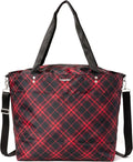 Baggallini Carryall Tote - Lightweight Nylon Zipper Top Weekender Travel Beach Bag w/Luggage Sleeve by baggallini