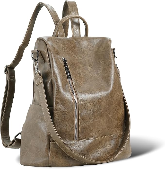Women Backpack Purse PU Leather Anti-theft Casual Shoulder Bag Fashion Ladies Satchel Bags by Unknown