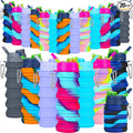 Sunnyray 20 Pack Collapsible Water Bottles Bulk Foldable Water Bottles 17oz Silicone Portable Leak Proof Reusable Sports with Clip for Travel Hiking Camping Outdoor (Camouflage) by Sunnyray