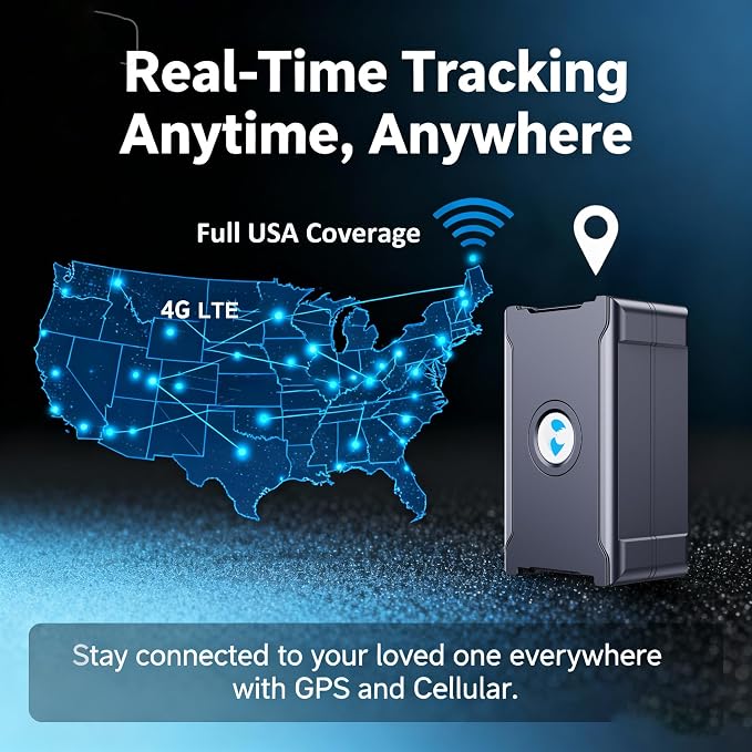 4G GPS Tracker for Vehicles Car Kids, Car Tracker Device Hidden Tracking Devices for Cars Hidden 10S Update Strong Magnetic Long Battery Life (Tracker 1 Year Subscription Incl.) - Image 5