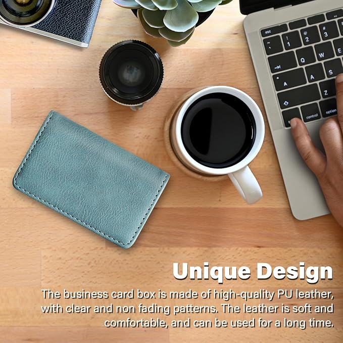 RFID Blocking Wallet - Minimalist Leather Business Credit Card Holder (Qyan) - Image 6