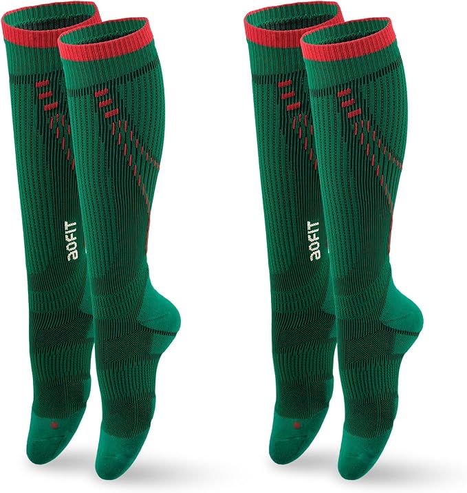 AOFIT Graduated Compression Socks for Women Travel Flight Nurses Dr Scholls Airplane 15-20 mmhg by aoFIT