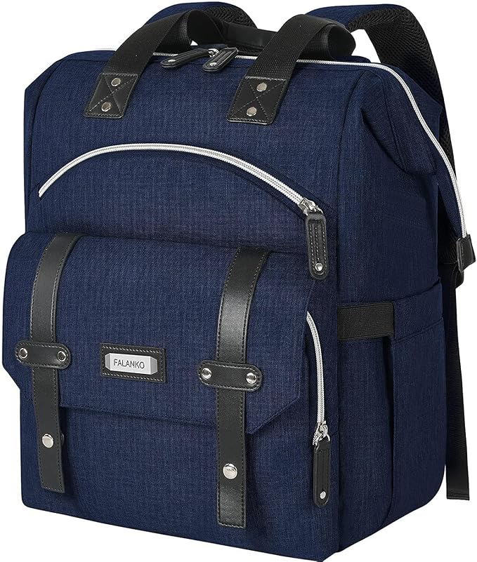 FALANKO Laptop Backpack 17.3 Inch Stylish Computer Backpack Doctor Teacher Work Bookbag Water Repellent College Shoulder Bag with RFID Anti-theft,Nurse Purse Travel Business Bag for Women by FALANKO