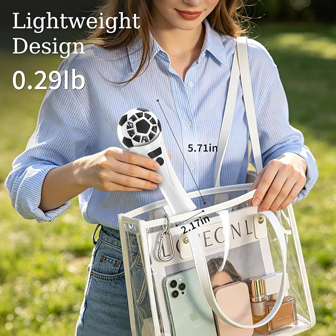 COO Soccer Shaped Handheld Fan, Rechargeable Mini Personal Fan | Portable Small Fan with 5 Speeds & USB Rechargeable Design, Lightweight Mini Fan for Soccer Games, Travel, Outdoor, Office - Image 6
