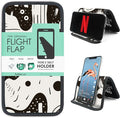 Airplane Phone Holder - Foldable Phone Stand for Plane Travel | Aluminum Build, 9 x 5 in. Boho Black, Tabletop Mount Desk, Plane Tray Seat back, Treadmill, Fits iPhone Cell Phone by FlightFlapbyFolden