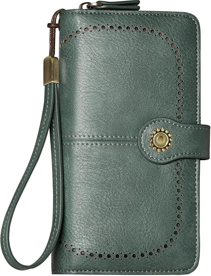 TFKGS Wallet for Women RFID Blocking Leather Large Capacity Card Holder Ladies Phone Clutch Travel Long Purse Wristlet | RFID Blocking - Image 7
