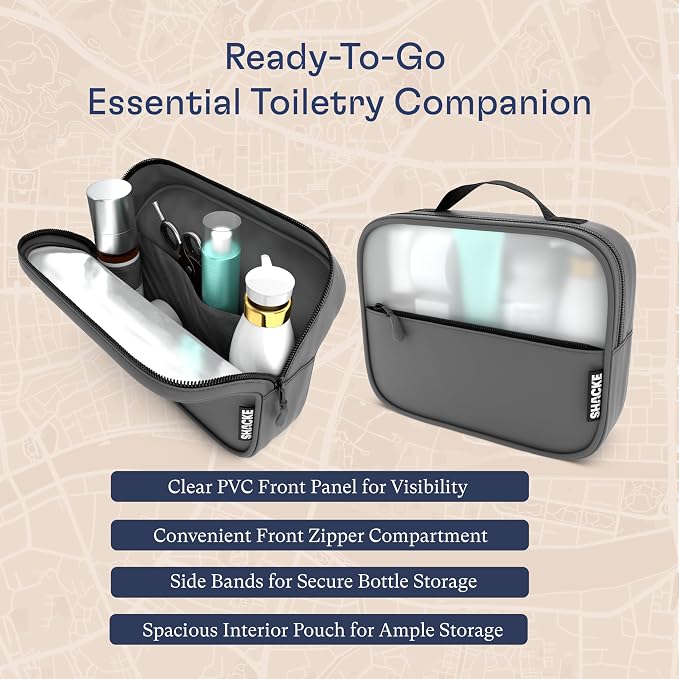 Shacke 8 Set Packing Cubes for Travel, Shoe & Toiletry Bags (Dark Grey) | Complete Suitcase Organizer Bags Set: 4 Luggage Packing Cubes + Laundry, Shoe, Toiletry & Accessories Bags for Any Trip - Image 7