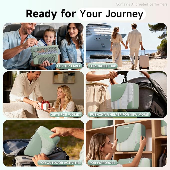 OlarHike 9 Set Packing Cubes for Travel,Gifts for Women Mom,Anti-Tearing Suitcase Organizer,with Over 1000 pcs Mesh Holes,Vacation Essentials & Accessories for Cruise Ship - Image 10
