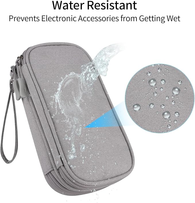 Travel Cable Organizer - Electronics Accessories Bag(Double Layer - Grey) - Image 6