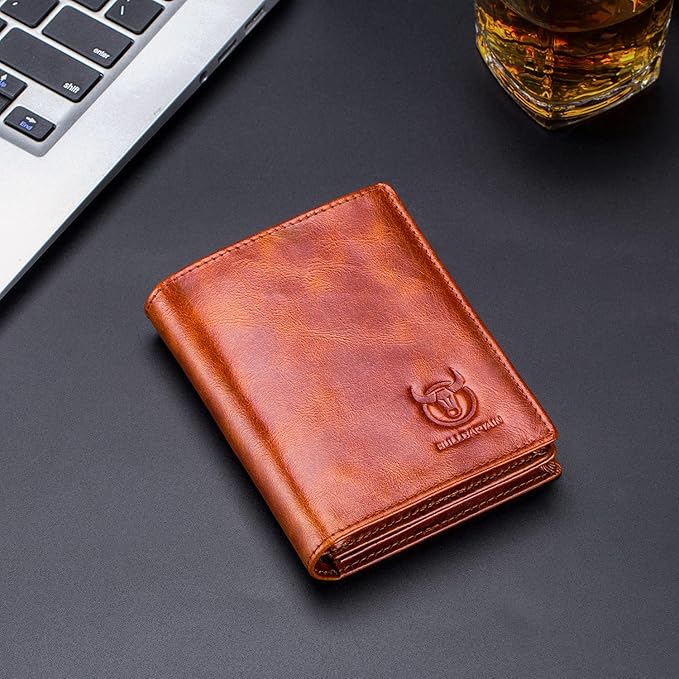 BULLCAPTAIN Large Capacity Genuine Leather Wallet for Men QB-027 | Bifold Wallet,RFID Blocking,Credit Card Holder,15 Card Slots,Special Expandable Design,gift choice - Image 2